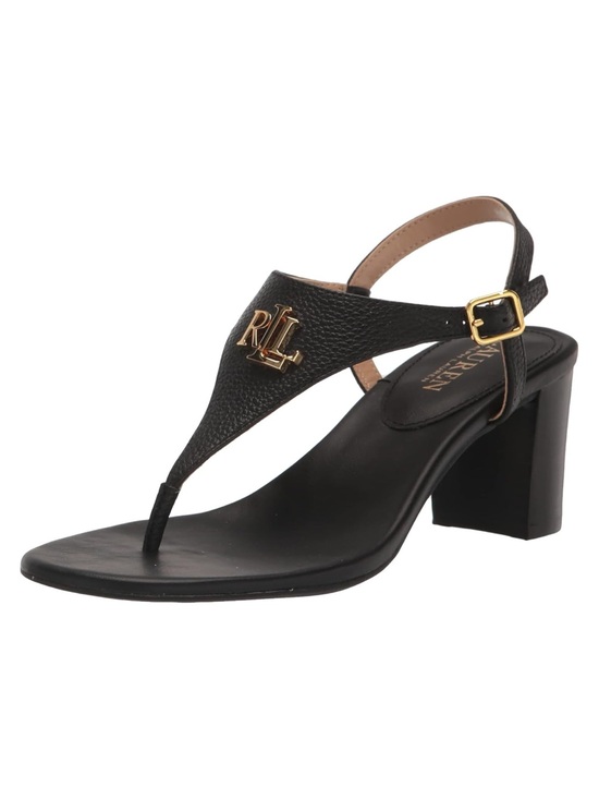Lauren Ralph Lauren Shoes - Lauren Ralph Lauren Westcott Black Leather Heeled Sandals